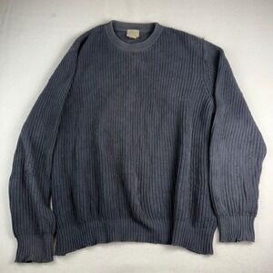 LL Bean Men's Cotton Crewneck Pullover Sweater Dark Gray XL Regular